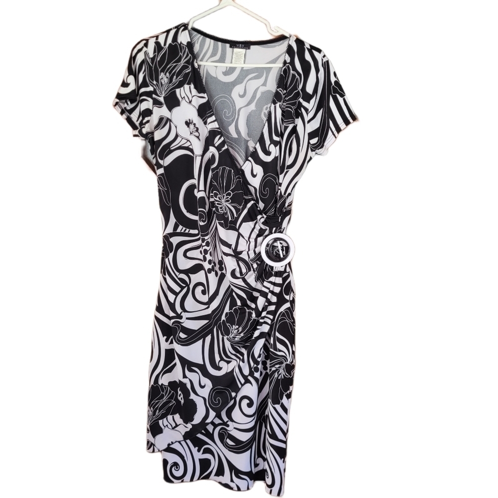 Vex Collection dress black/white floral design